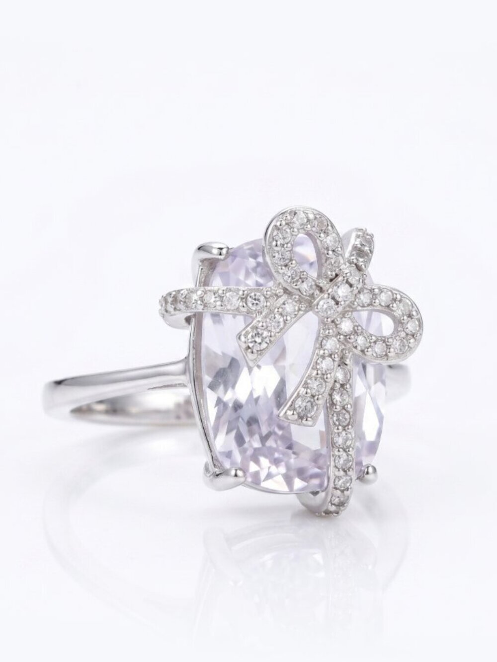 Deluxe Bow Ring, 925 Sterling Silver Charmed Aroma Bow Collection